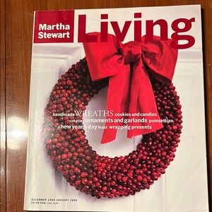 Martha Stewart Red Cranberry Holiday Wreath